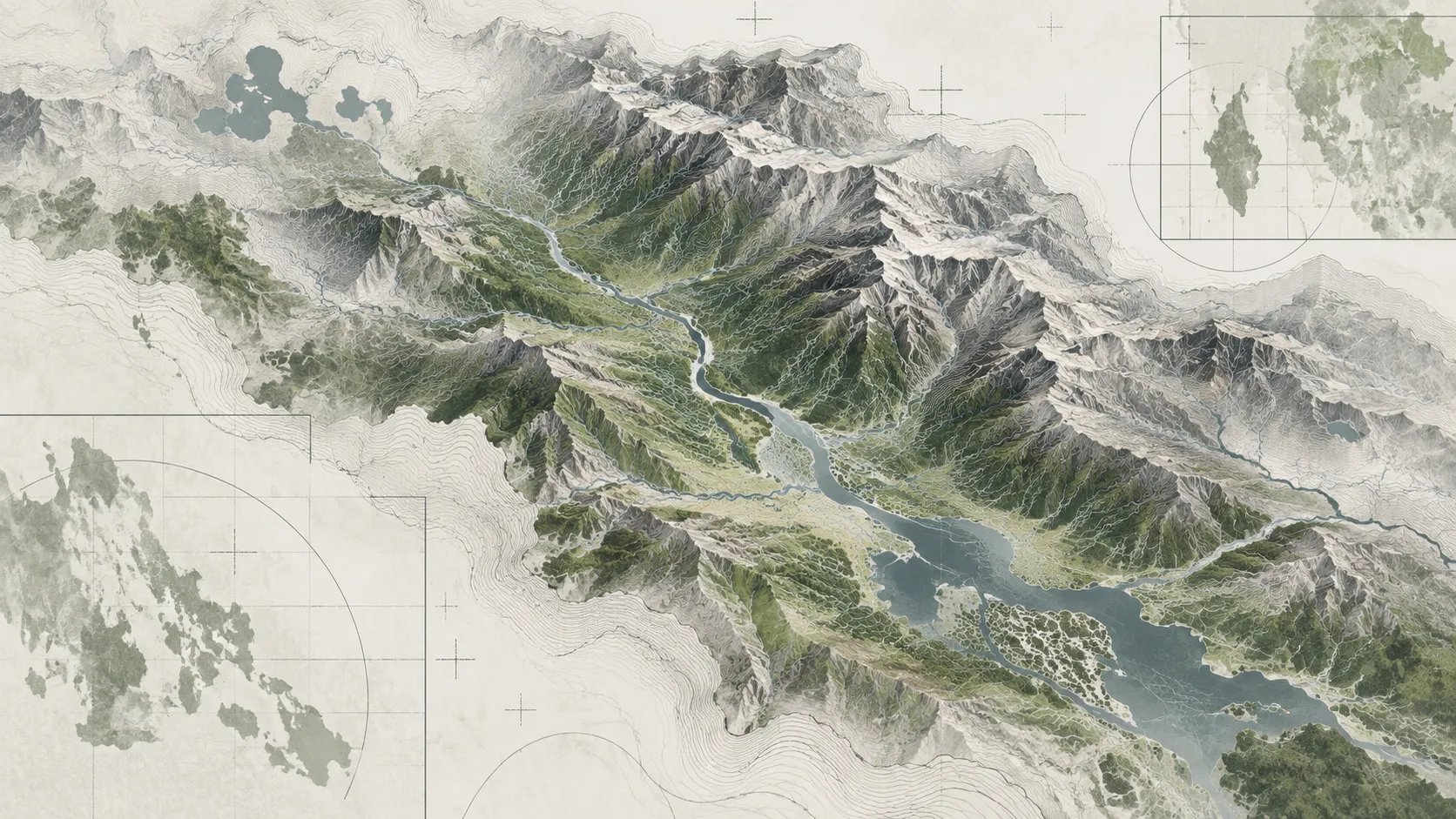 Hydrological telemetry sensor station deployment and terrain catchment survey